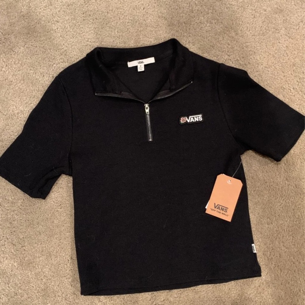 Black Quarter Zip Vans Shirt